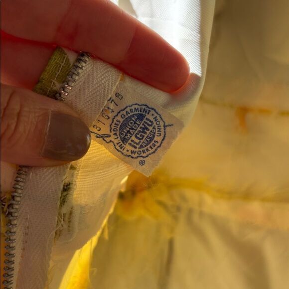 🎀Vintage 🎀 Floral Yellow and Orange Maxi Gown Organza Dress - Picture 5 of 10